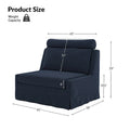 Modern 45" Anne Slipcovered Chair with Ottoman by HULALA HOME