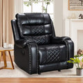 Spacious Faux Leather American-Style Recliner Chair for Living Room