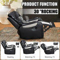 Spacious Faux Leather American-Style Recliner Chair for Living Room