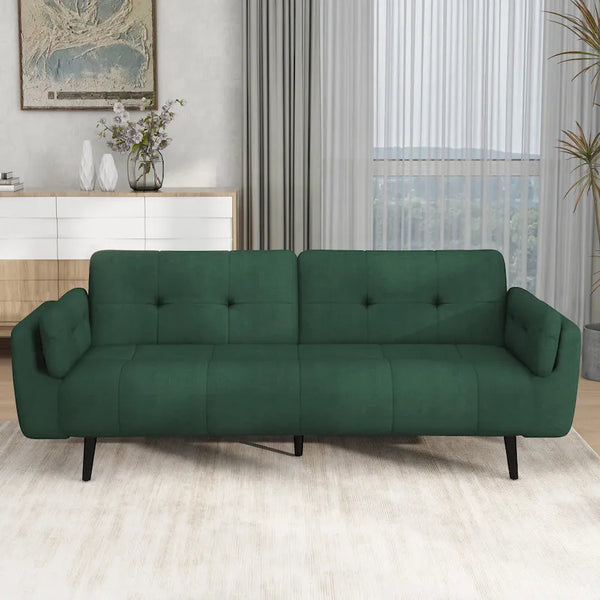 Adjustable Reclining Futon Sofa Bed - Convertible Sleeper Couch