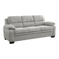 80-Inch Hugh Sofa - Gray Polyester Upholstery, Soft Foam Cushions, Sturdy Solid Wood Frame