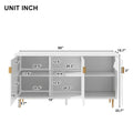 Contemporary TV Stand for TVs up to 70 inches, Versatile Console Table with Adjustable Shelves, Stylish Storage Sideboard for Living Room