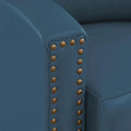 Authentic Leather Pushback Recliner with Adjustable Seat Back and Sturdy Wooden Legs