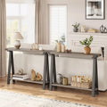 2-Tier Entryway Sofa Table with Storage Shelf