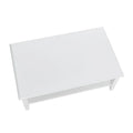 Storage Shelf Coffee Table with Sturdy Solid Wood Legs