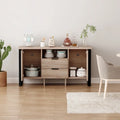 2-Door, 2-Drawer Storage Cabinet and TV Stand