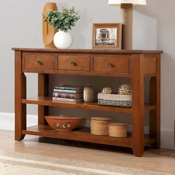 48-Inch Solid Pine Wood Console Table