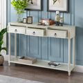 Entryway Console Table with Drawers and Extended Shelf