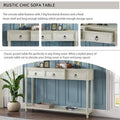 Entryway Console Table with Drawers and Extended Shelf