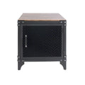 Conner Rustic Dark Walnut Steel 2-Piece Coffee and End Table Set by Furniture of America