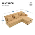 Contemporary L-Shaped Corduroy Sofa with Reversible Chaise from Harper & Bright Designs