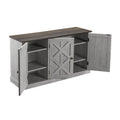 48-Inch Rustic Wood Buffet Cabinet with 3 Doors - Generous Storage Space