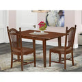 East West Furniture Mahogany Dining Table Set - Kitchen Table with Dining Chairs (Various Piece Options)