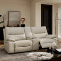 Malibu 79 Leather Power Reclining Loveseat with Console and Cup Holders - 2-Piece Set