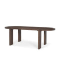 Sohan Dark Elm Oval Dining Table - Dimensions: 91.0L x 38.0W x 30.0H