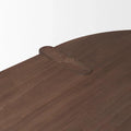 Sohan Dark Elm Oval Dining Table - Dimensions: 91.0L x 38.0W x 30.0H