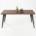HomyLin 63-Inch Rectangular Dining Table for 4-6 People with Wooden Top and Metal Legs