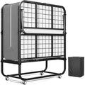 Compact Rollaway Folding Guest Bed with Sturdy Metal Frame and 5-Inch Thick Mattress