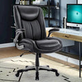 Extra-Wide Heavy-Duty High Back Executive Office Chair with Flip-Up Arms and Thick Seat – Supports Up to 400 lbs for Home Office Use