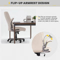 Extra-Wide Heavy-Duty High Back Executive Office Chair with Flip-Up Arms and Thick Seat – Supports Up to 400 lbs for Home Office Use