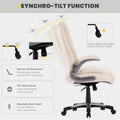 Extra-Wide Heavy-Duty High Back Executive Office Chair with Flip-Up Arms and Thick Seat – Supports Up to 400 lbs for Home Office Use