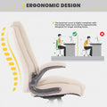 Extra-Wide Heavy-Duty High Back Executive Office Chair with Flip-Up Arms and Thick Seat – Supports Up to 400 lbs for Home Office Use
