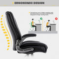 Ergonomic Office Chair with High Back Flip Up Armrests and Rolling Base