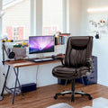 Extra-Wide Heavy-Duty High Back Executive Office Chair with Flip-Up Arms and Thick Seat – Supports Up to 400 lbs for Home Office Use