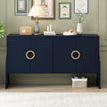 Four-Door Metal Handle Storage Cabinet for Living Room and Bedroom