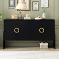 Four-Door Metal Handle Storage Cabinet for Living Room and Bedroom