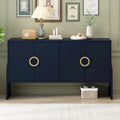 Four-Door Metal Handle Storage Cabinet for Living Room and Bedroom