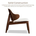 Beck Mid-Century Modern Boucle Wingback Accent Chair in Walnut by Furniture of America