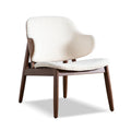 Beck Mid-Century Modern Boucle Wingback Accent Chair in Walnut by Furniture of America