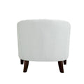 Ethan Barrel Accent Chair in PU Leather with Nailhead Detailing