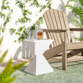 Contemporary Acrylic Accent End Table for Outdoor Use - Dimensions: 18.11"H x 12.6"W x 12.6"L