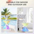 Contemporary Acrylic Accent End Table for Outdoor Use - Dimensions: 18.11"H x 12.6"W x 12.6"L