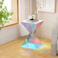 Contemporary Acrylic Accent End Table for Outdoor Use - Dimensions: 18.11"H x 12.6"W x 12.6"L