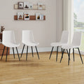 Set of 4 Modern Artificial Leather Dining Chairs for Kitchen