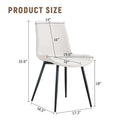 Set of 4 Modern Artificial Leather Dining Chairs for Kitchen