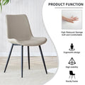 Set of 4 Modern Artificial Leather Dining Chairs for Kitchen