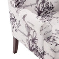 Set of 2 Accent Armchairs with Turned Legs in Blue, Beige, and Grey