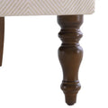 Set of 2 Accent Armchairs with Turned Legs in Blue, Beige, and Grey