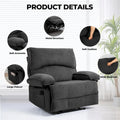 Spacious Manual Recliner Sofa Chair for Living Room