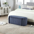Upholstered Fabric Storage Ottoman for Entryway