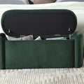 Upholstered Fabric Storage Ottoman for Entryway