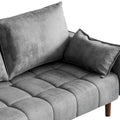 Moasis 56-Inch Velvet Tufted Loveseat Sofa with Button-Detail Seat and Convenient Side Storage Pocket