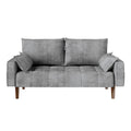Moasis 56-Inch Velvet Tufted Loveseat Sofa with Button-Detail Seat and Convenient Side Storage Pocket
