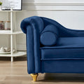 Contemporary Velvet Chaise Lounge Chair with Storage