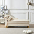 Contemporary Velvet Chaise Lounge Chair with Storage