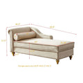 Contemporary Velvet Chaise Lounge Chair with Storage